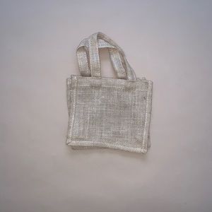 Burlap mini tote